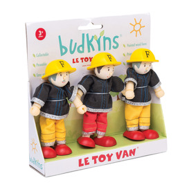 Le Toy Van Budkins - Firefighters Wooden Dolls | Triple Set