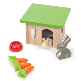 Le Toy Van Bunny With Guinea Pig | Wooden Dolls House Accessory Set