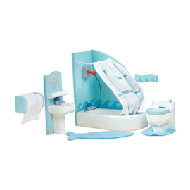 Le Toy Van Sugar Plum Bathroom Wooden Dolls House Furniture Pack