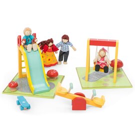 Le Toy Van Daisylane Outdoor Play Set with Swing | Wooden Dolls House Accessory Set