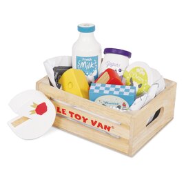 Le Toy Van Cheese & Diary Wooden Market Crate