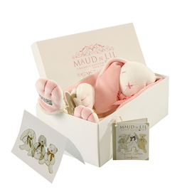 Maud N Lil Organic Cotton Baby Comforter - Rose The Bunny (Gift Boxed)