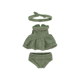 Miniland Clothing Eco Knitted Dress and Hairband - 21cm