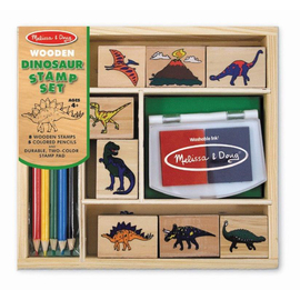 Melissa & Doug - Dinosaur wooden Stamp Set