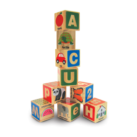 Melissa & Doug Classic ABC-123 Wooden Blocks - 26 Piece Set