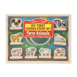 Melissa & Doug - My First Wooden Stamp Set | Farm Animals