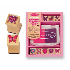 Melissa & Doug - Butterfly And Hearts Rubber Stamp Set