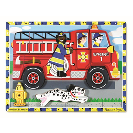 Melissa & Doug - Fire Truck Wooden Chunky Puzzle
