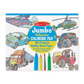 Melissa & Doug - Jumbo Colouring Activity Pad - Vehicles
