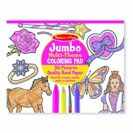 Melissa & Doug - Jumbo 50 Page Kids Colouring Pad | Pink