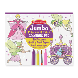 Melissa & Doug - Jumbo Colouring Activity Pad - Princess & Fairies