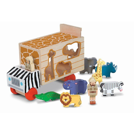 Melissa & Doug Animal Rescue Wooden Shape Sorting Truck