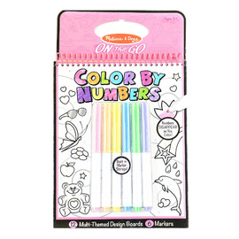 Melissa & Doug - On The Go Color by Numbers Book - Pink
