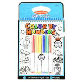 Melissa & Doug - On The Go Color by Numbers Book - Blue