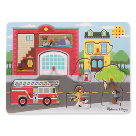 Melissa & Doug - Fire Station Sound Jigsaw Puzzle 8pc
