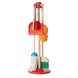 Melissa & Doug Let's Play House! Dust! Sweep! Mop! - Wooden Cleaning Playset