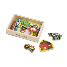 Melissa & Doug - Wooden Farm Magnets 20 Piece Set