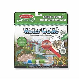 Melissa & Doug Water Wow! Animal Antics Deluxe Water-Reveal Pad | On the Go Travel Activity