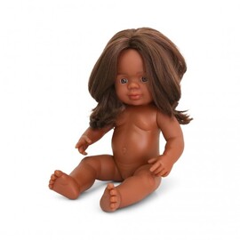 Miniland Doll Anatomically Correct Aboriginal Baby Girl 38cm | Undressed Unboxed