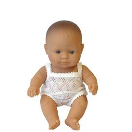 Miniland Doll - Caucasian Baby Girl 21cm | Anatomically Correct Baby Doll