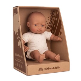 Miniland Doll - Hispanic, Latin American, Soft Bodied Doll 32cm