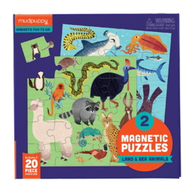 Mudpuppy Land & Sea | Magnetic Jigsaw Puzzle 2 x 20pc