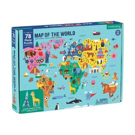Mudpuppy Map of World 78pc Geography Jigsaw Puzzle