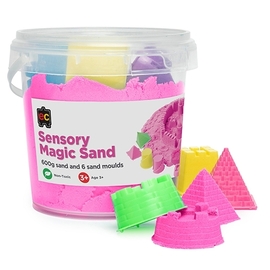 Educational Colours - Sensory Magic Sand with Moulds 600g Tub Pink