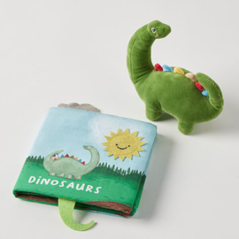Jiggle & Giggle Fun Dinosaurs Activity Fabric Book & Toy Set