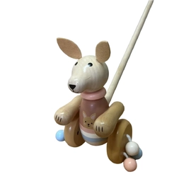 Wooden Push Along Toy - Kangaroo
