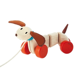 Plan Toys Happy Puppy Pull Along Eco Toy
