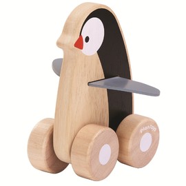 Plan Toys - Penguin Wheelie Wooden Push Along
