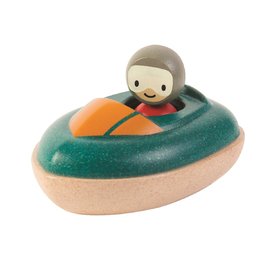 Plan Toys - Speed Boat and Driver Wooden Eco Toy