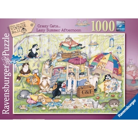 Ravensburger Crazy Cats Lazy Summer Afternoon 1000pc Jigsaw Puzzle