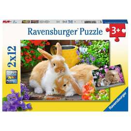 Ravensburger - Guinea Pigs & Bunnies 2x12pc Jigsaw Puzzle