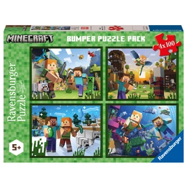 Ravensburger - Minecraft Bumper Pack Puzzle 4x100 Pieces