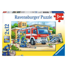 Ravensburger - Police and Firefighters Jigsaw Puzzle 2x12pc
