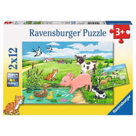 Ravensburger - Baby Farm Animals 2 x 12pc Jigsaw Puzzle