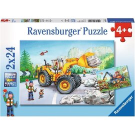 Ravensburger - Diggers At Work Jigsaw Puzzle 2x24pc