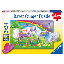 Ravensburger Rainbow Horses Jigsaw Puzzle 2x24pc