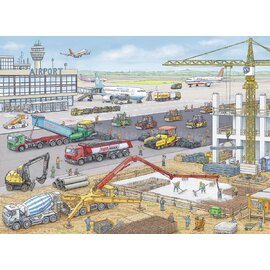 Ravensburger - Airport Construction Site Jigsaw Puzzle 100pc | XXL Pieces