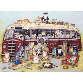 Ravensburger - Crazy Cats on the Coach Trip 500pc Jigsaw Puzzle