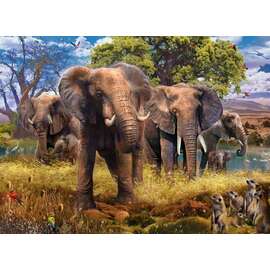 Ravensburger Elephant Family Jigsaw Puzzle 500pc