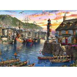 Ravensburger - Sunrise at the Port 500pc Jigsaw Puzzle