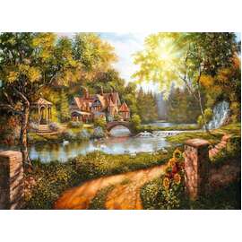 Ravensburger - Cottage by the River 500pc Jigsaw Puzzle