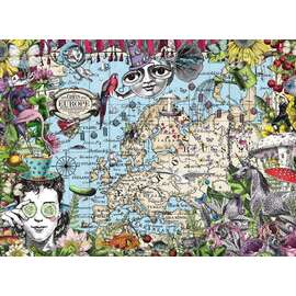 Ravensburger - European Map Quirky Circus 500pc Jigsaw Puzzle