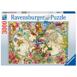 Ravensburger Flora & Fauna World Map 3000pc Jigsaw Puzzle