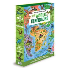 Sassi Junior | Travel, Learn & Explore World of Dinosaurs Book & 3D Jigsaw Puzzle 200pc