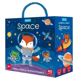Sassi Space 3D Puzzle And Book Set - , 40pcs