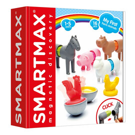 SmartMax My First Farm Animals | 16 Piece Magnetic Construction Kit